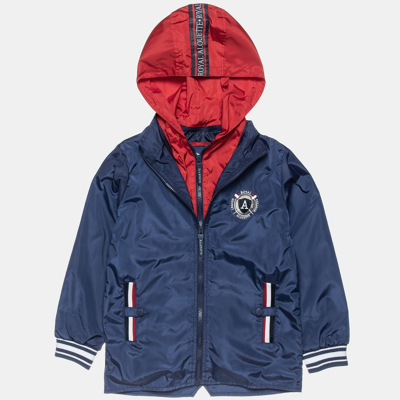 Jacket waterproof with removable hood and embroidery (12 months-5 years)