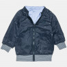 Double sided waterproof jacket with removable hood (6-18 months)