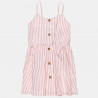 Dress 100% cotton with vertical stripes (6-16 years)