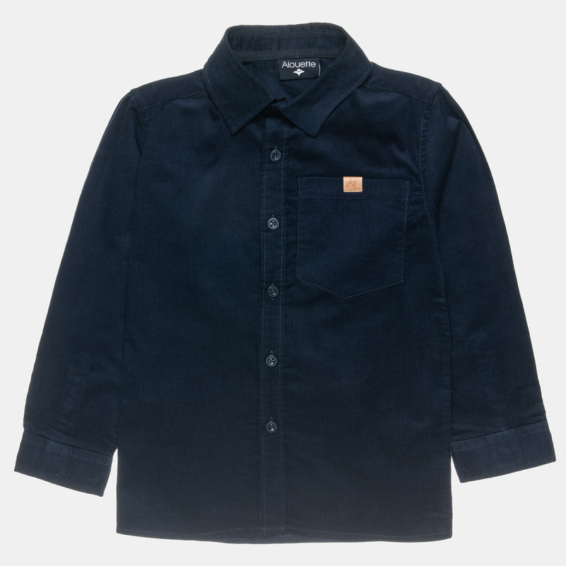 Corduroy shirt with pocket (6-16 years)