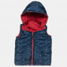 Double sided vest jacket with removable hood and embroidery (12 months-5 years)