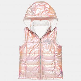 Double sided vest jacket with removable hood and embroidery (12 months-5 years)
