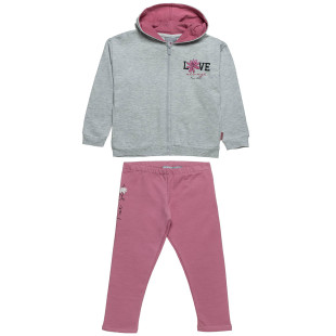 Set cotton fleece blend Five Star with glitter and embossed details (12 months-5 years)