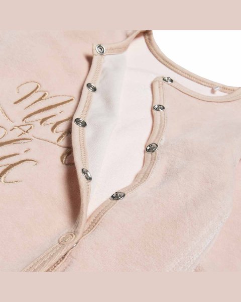 Babygrow velour Tender Comforts with embroidery (1-12 months)