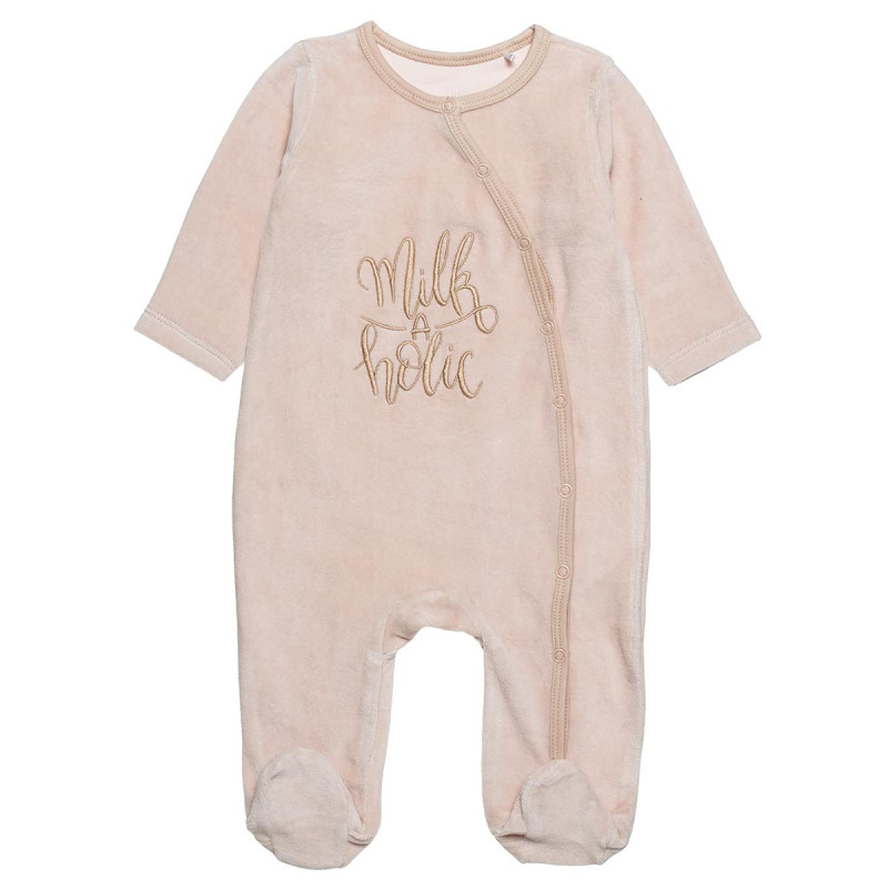 Babygrow velour Tender Comforts with embroidery (1-12 months)