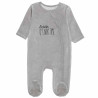 Babygrow velour Tender Comforts with embroidery (1-12 months)