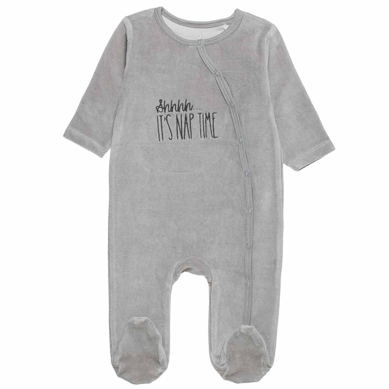 Babygrow velour Tender Comforts with embroidery (1-12 months)