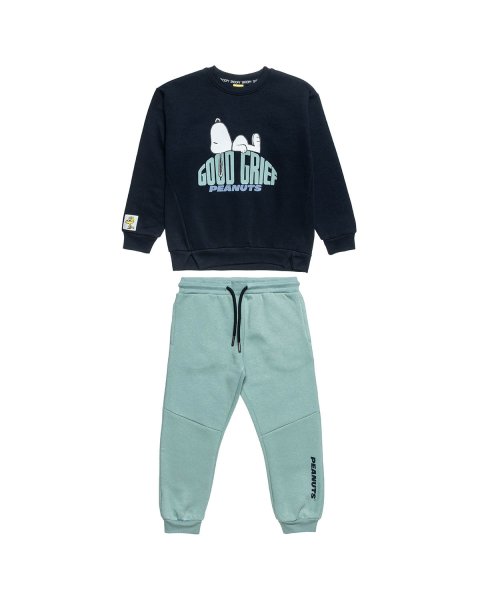 Set cotton fleece blend Snoopy with embossed design (12 months-8 years)