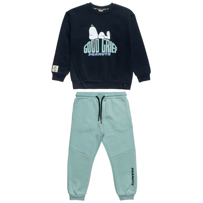 Set cotton fleece blend Snoopy with embossed design (12 months-8 years)