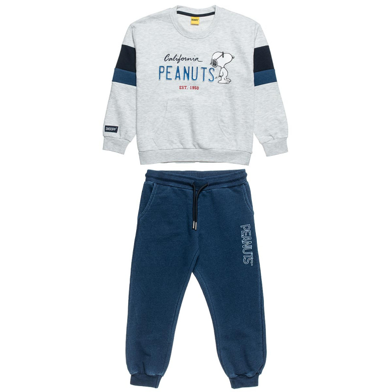 Set Snoopy cotton fleece blend with embossed elements (18 months-8 years)