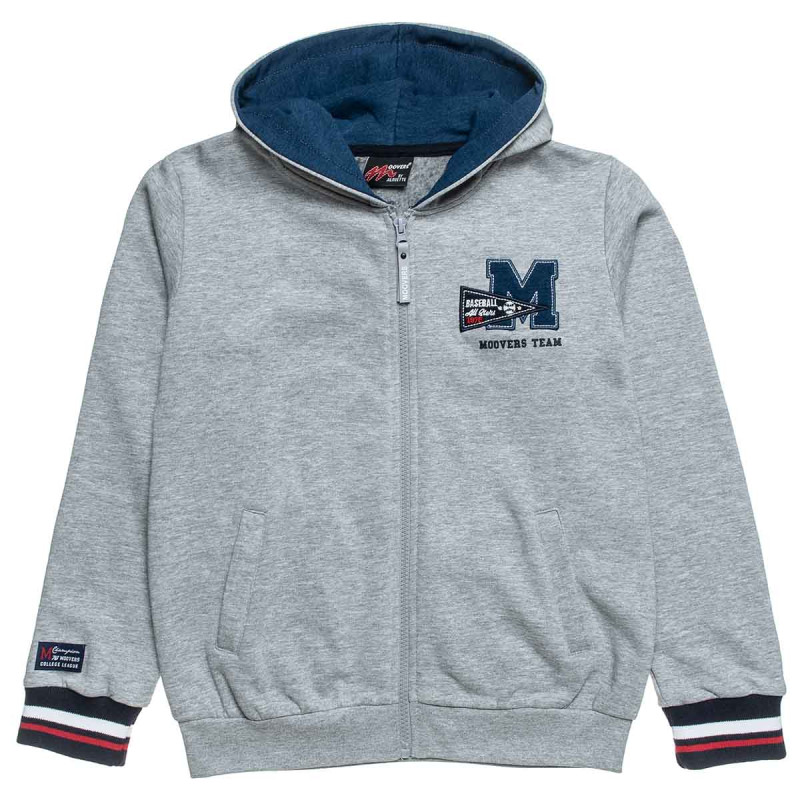 Zip hoodie Moovers cotton fleece blend with embroidery (6-16 years)