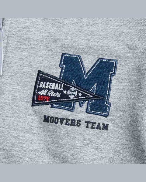 Zip hoodie Moovers cotton fleece blend with embroidery (6-16 years)
