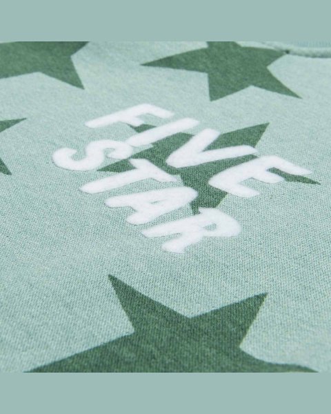 Long sleeve top cotton fleece blend Five Star with embossed print (12 months-5 years)