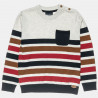 Sweater with stripes and pocket (6-16 years)