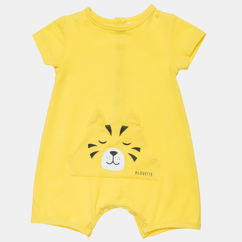 Babygrow tiger with kangaroo pocket & 3D ears (1-9 months)