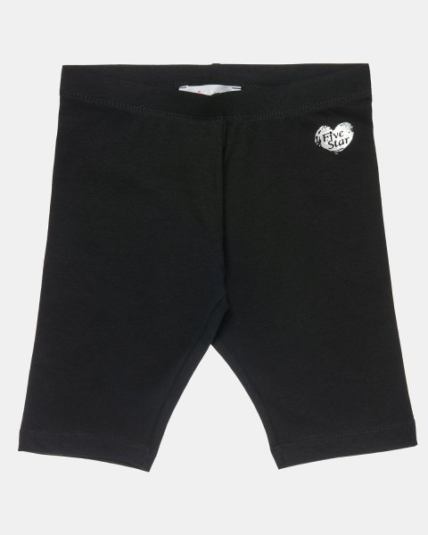 Biker leggings Five Star with shiny heart print (6-16 years)