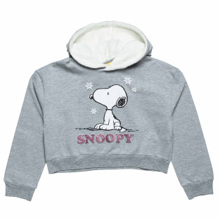 Top cotton fleece blend Snoopy with embossed glitter elements (6-14 years)