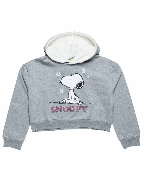 Μπλούζα φούτερ Snoopy με ανάγλυφα glitter στοιχεία (6-14 ετών)