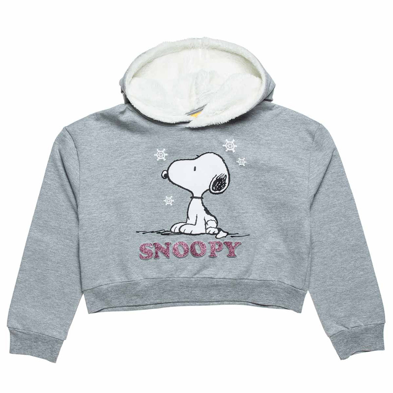 Top cotton fleece blend Snoopy with embossed glitter elements (6-14 years)