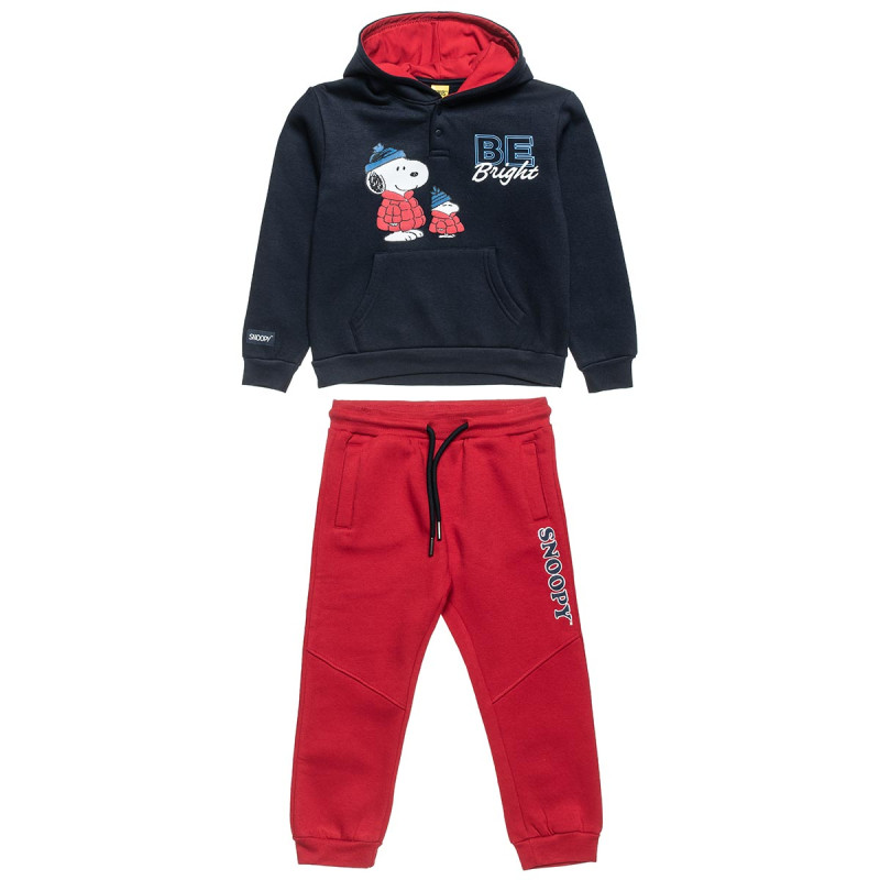 Set cotton fleece blend Snoopy with embossed elements (18 months-8 years)