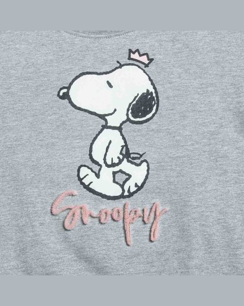 Σετ φόρμας φούτερ Snoopy με ανάγλυφα γράμματα (12 μηνών-8 ετών)