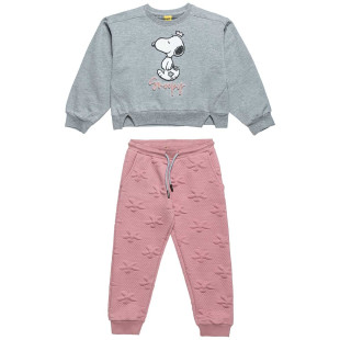 Tracksuit cotton fleece blend with embossed letters (12 months-8 years)