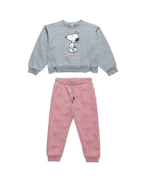 Tracksuit cotton fleece blend with embossed letters (12 months-8 years)