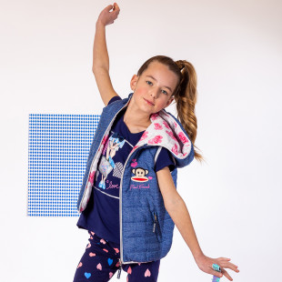 Double sided Paul Frank vest jacket with embroidery (6-14 years)