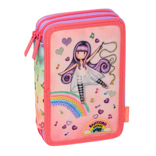 Pencil case Santoro Little Dancer with double zipper and slots