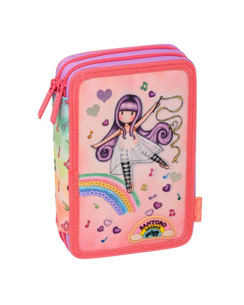 Pencil case Santoro Little Dancer with double zipper and slots