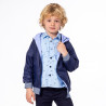 Double sided waterproof jacket with removable hood (2-5 years)
