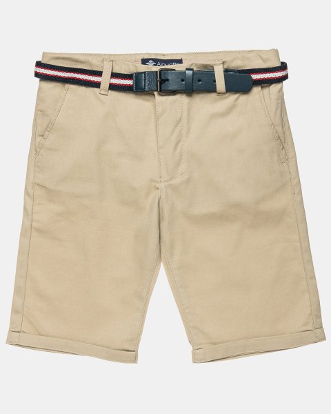 Cotton chino shorts with belt (12 months-5 years)