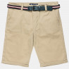 Cotton chino shorts with belt (12 months-5 years)