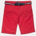 Cotton chino shorts with belt (6-16 years)