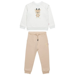 Tracksuit cotton fleece blend Five Star with glitter details (12 months-5 years)