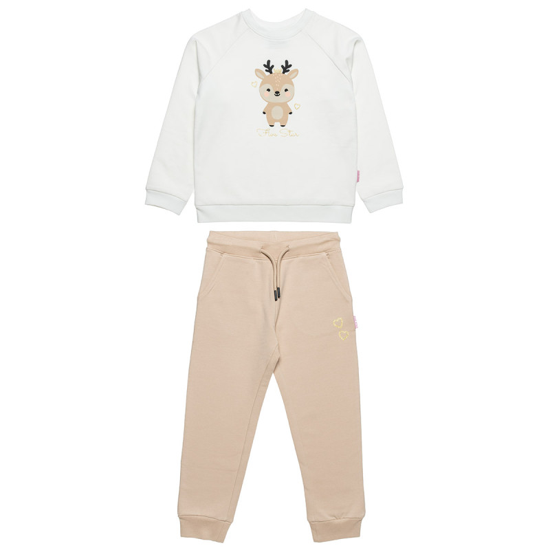 Tracksuit cotton fleece blend Five Star with glitter details (12 months-5 years)