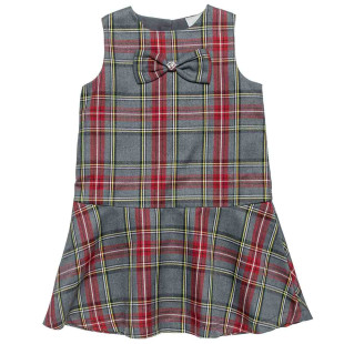 Dress checkered with a bow (18 months-5 years)