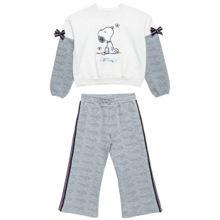 Set cotton fleece blend Snoopy with glitter details (12 months-8 years)
