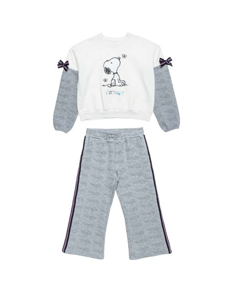 Set cotton fleece blend Snoopy with glitter details (12 months-8 years)