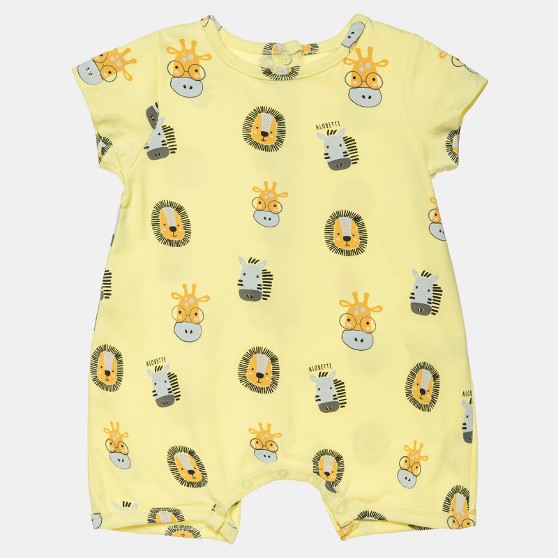 Babygrow with jungle animal pattern (1-9 months)