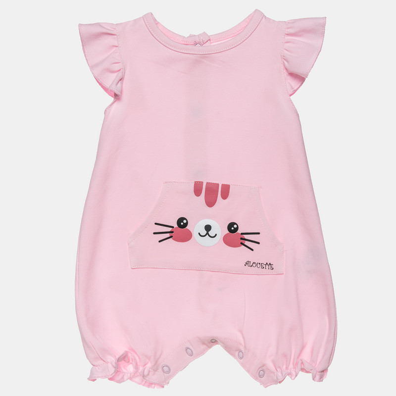 Babygrow cat with kangaroo pocket (1-9 months)