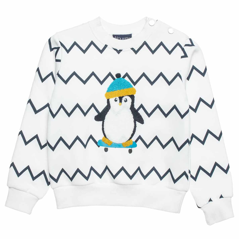 Top cotton fleece blend with embroidery (12 months-5 years)