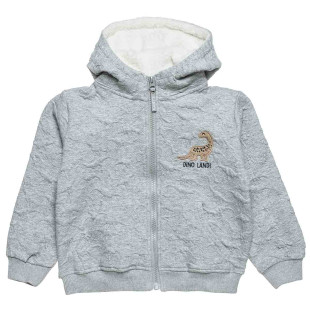 Zip hoodie with embossed texture (12 months-5 years)