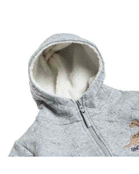 Zip hoodie with embossed texture (12 months-5 years)