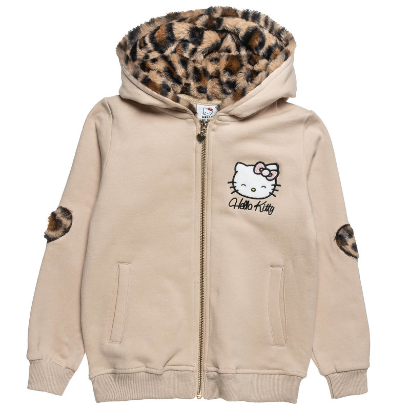 Ζακέτα φούτερ Hello Kitty με κέντημα (18 μηνών-8 ετών)