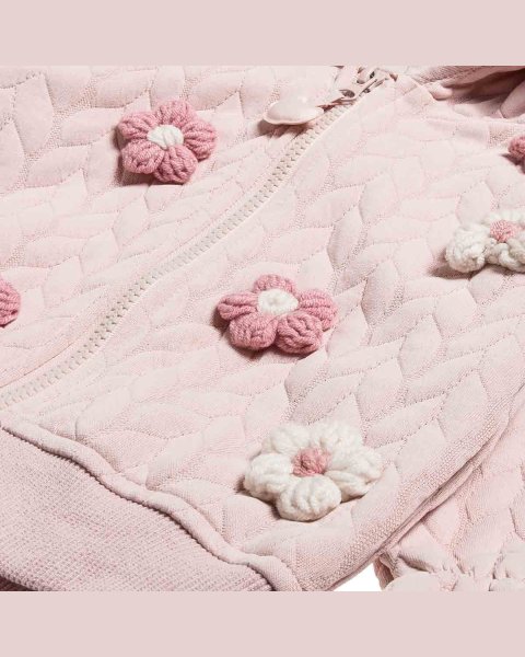 Set Tender Comforts with knitted flowers (3-18 months)
