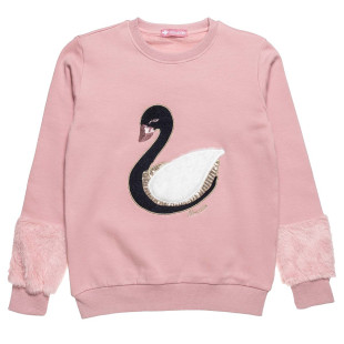 Top cotton fleece blend with embroidery (6-14 years)
