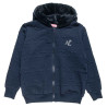 Zip hoodie cotton fleece blend with shiny embroidery (6-16 years)