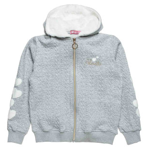 Zip hoodie with eco fur detail (6-16 years)