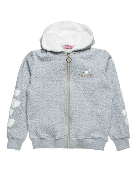 Zip hoodie with eco fur detail (6-16 years)